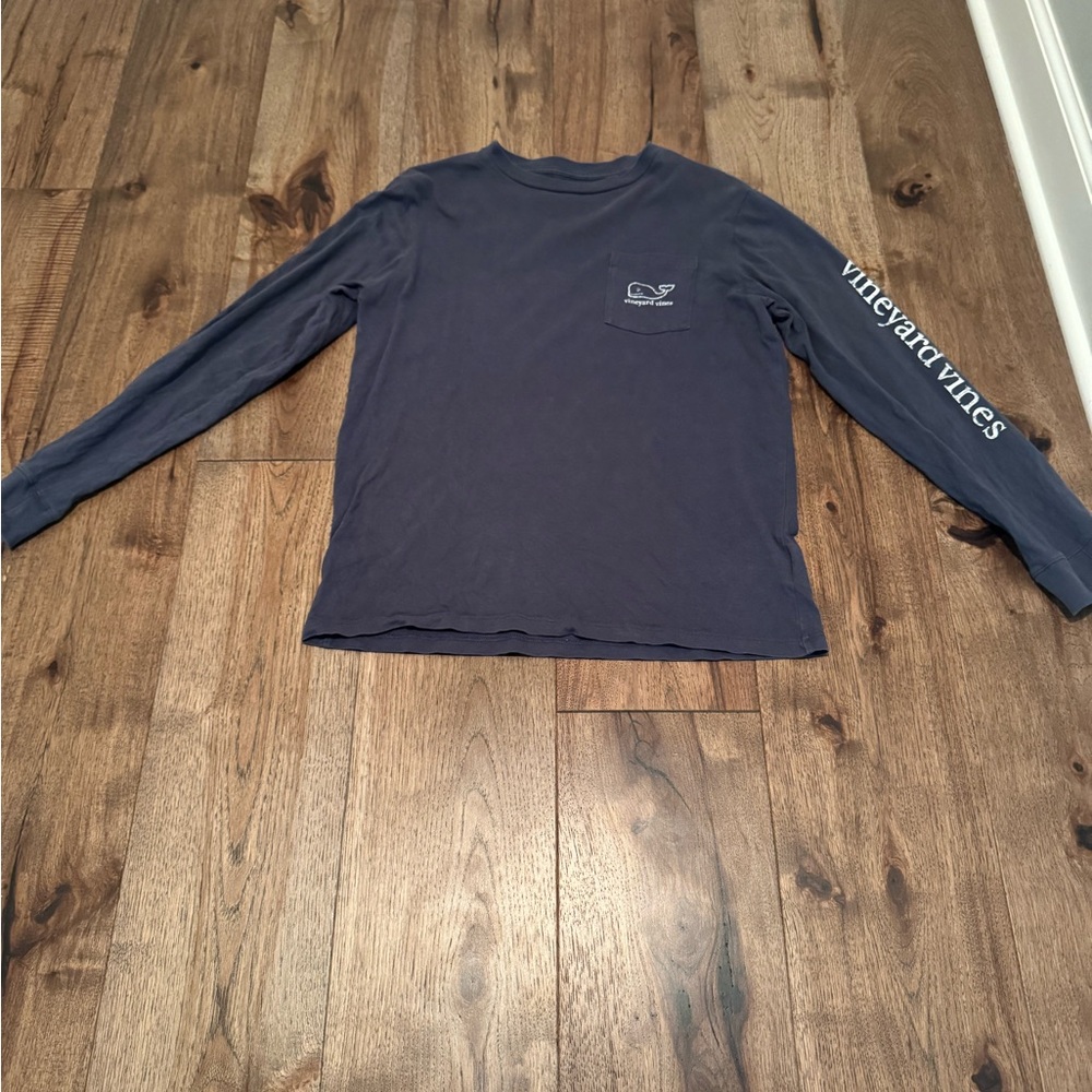 Vineyard Vines Kids Navy Long Sleeve Tee